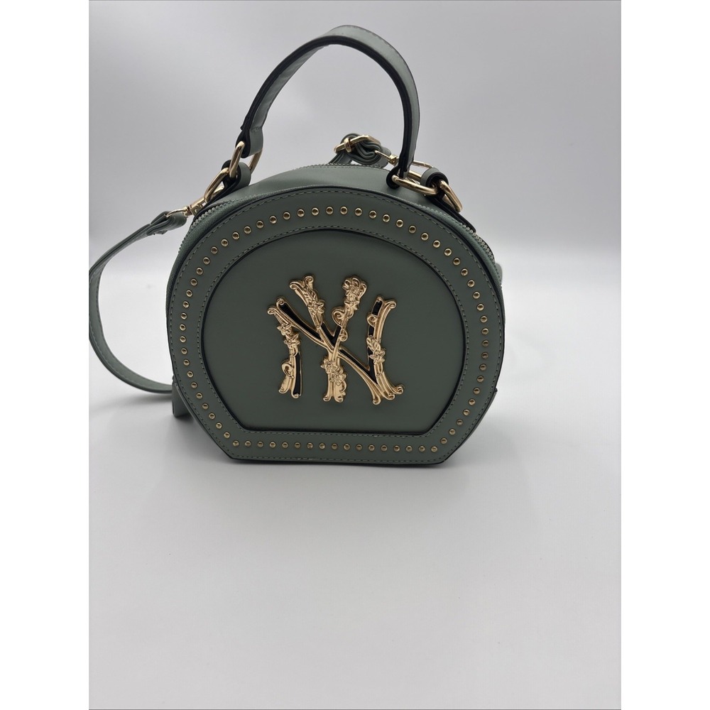 New York Yankees Crossbody Bag Purse Sage Green Gold Logo Studded Small Purse